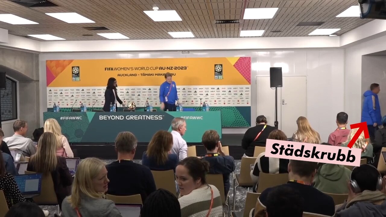 Här går Gerhardsson in i städskrubben