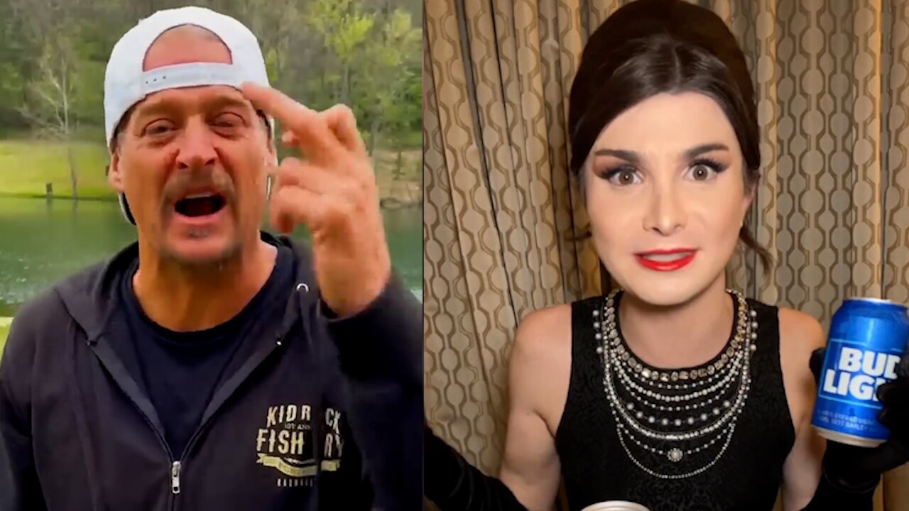 Här skjuter rockstjärnan Kid Rock – i protest mot ölspons till transprofilen Dylan Mulvaney