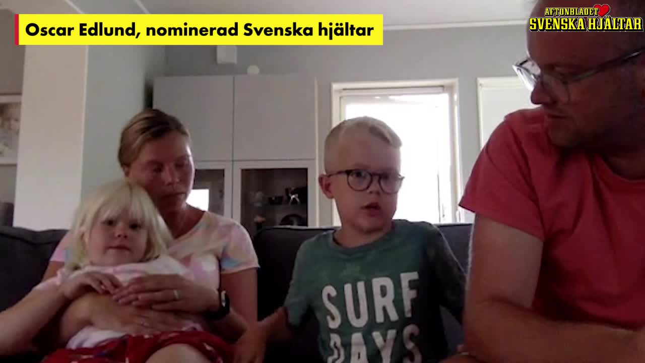 Oscar, 5, berättar hur han räddade kusinen