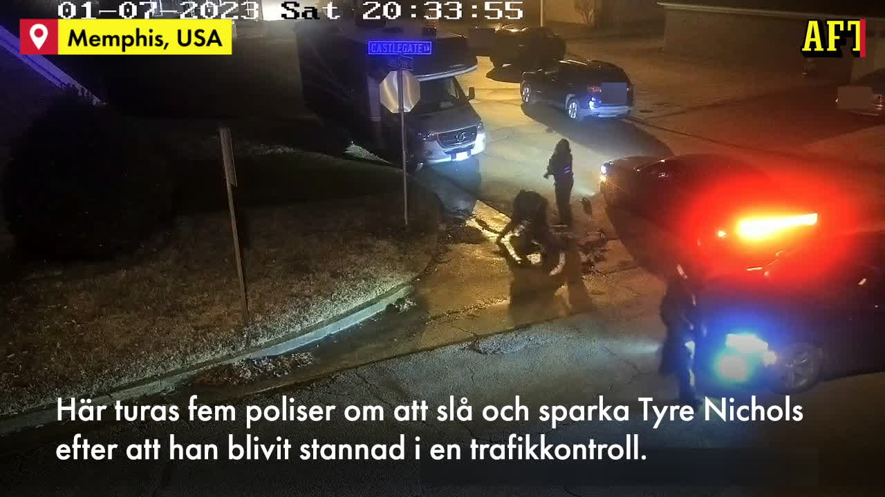 Här blir Tyre Nichols, 29, utsatt för brutalt polisvåld