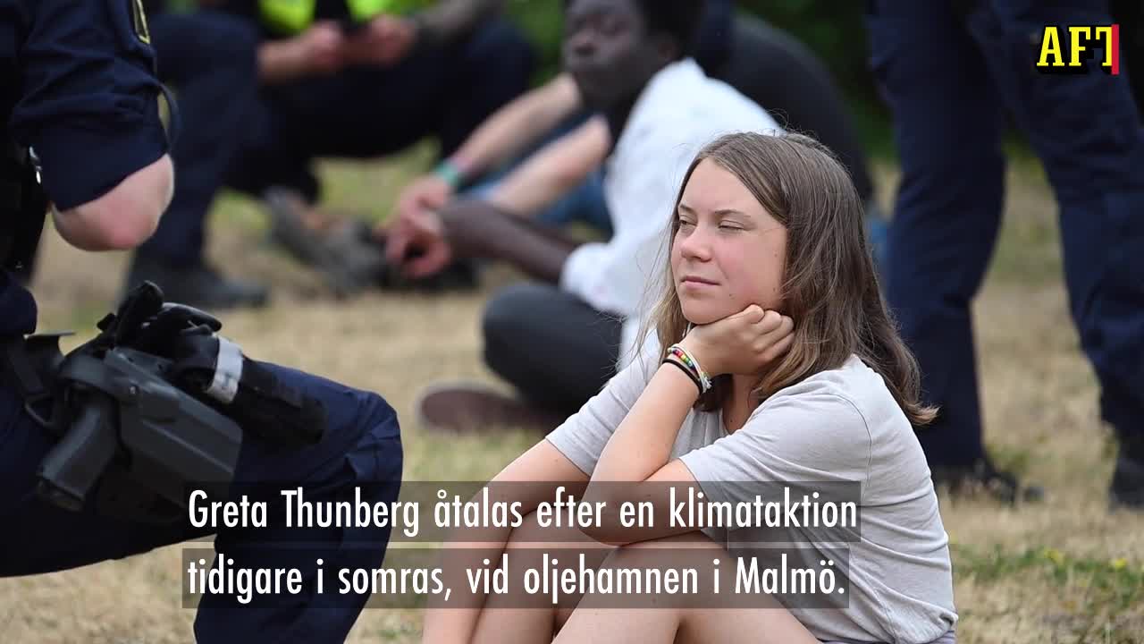 Greta Thunberg åtalas efter klimataktion