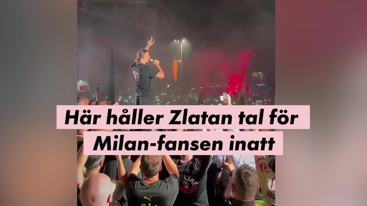 Se Zlatans brandtal till fansen inatt