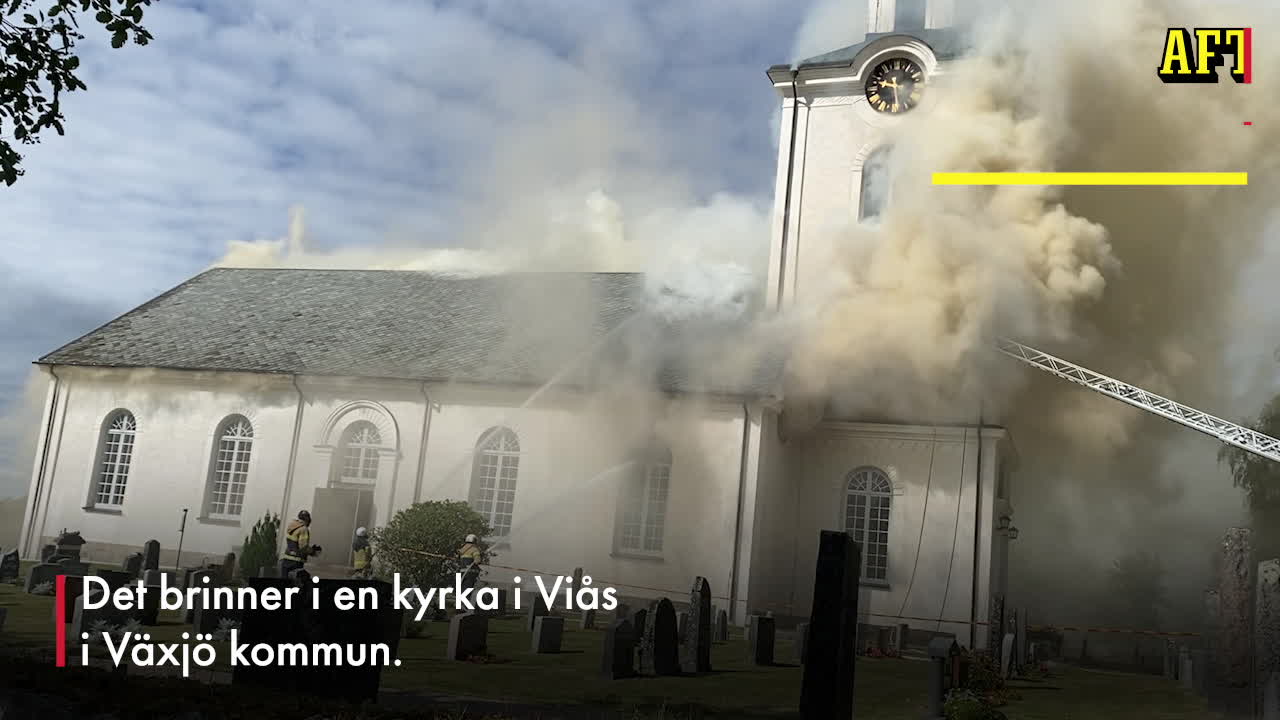 Storbrand i kyrka i Växjö kommun