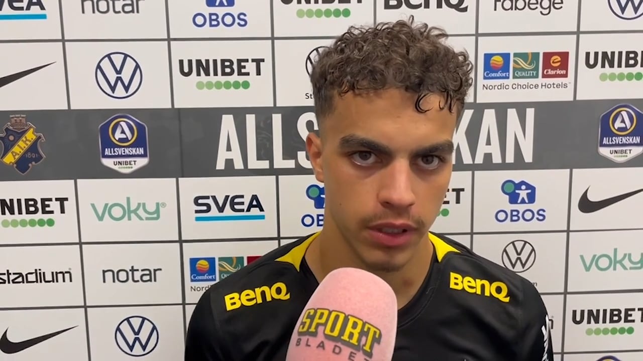 Yasin Ayari efter krysset mot Värnamo