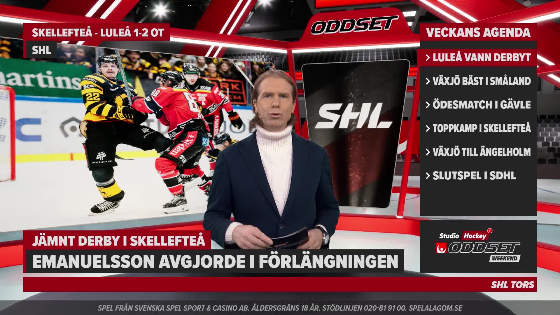 Studio Oddset Hockey Weekend - vecka nio