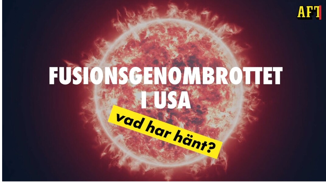 Fusionsgenombrottet i USA: ''Ren och billig energi''