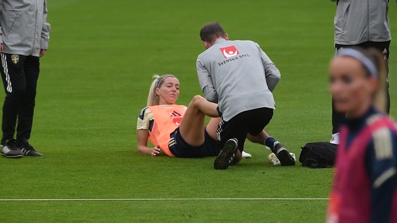 Landslagsläkaren: "Hon stukade foten"