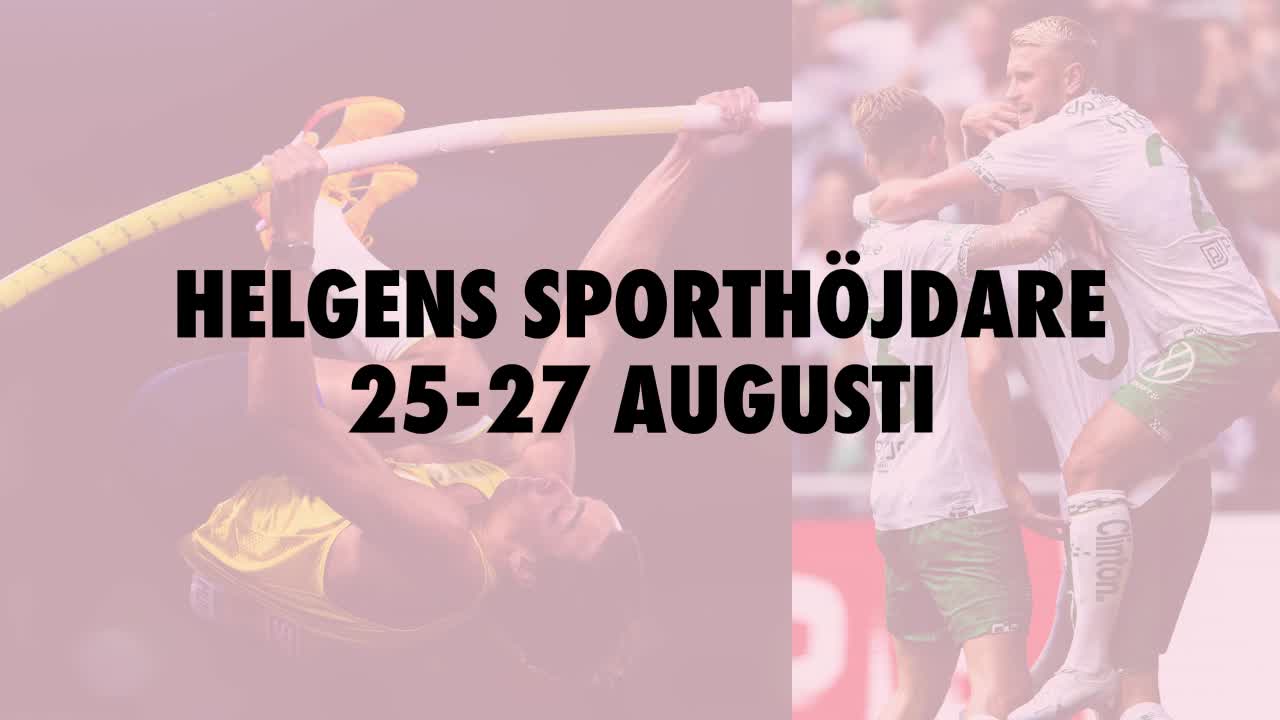 Här är helgens sporthöjdare 25-27 augusti