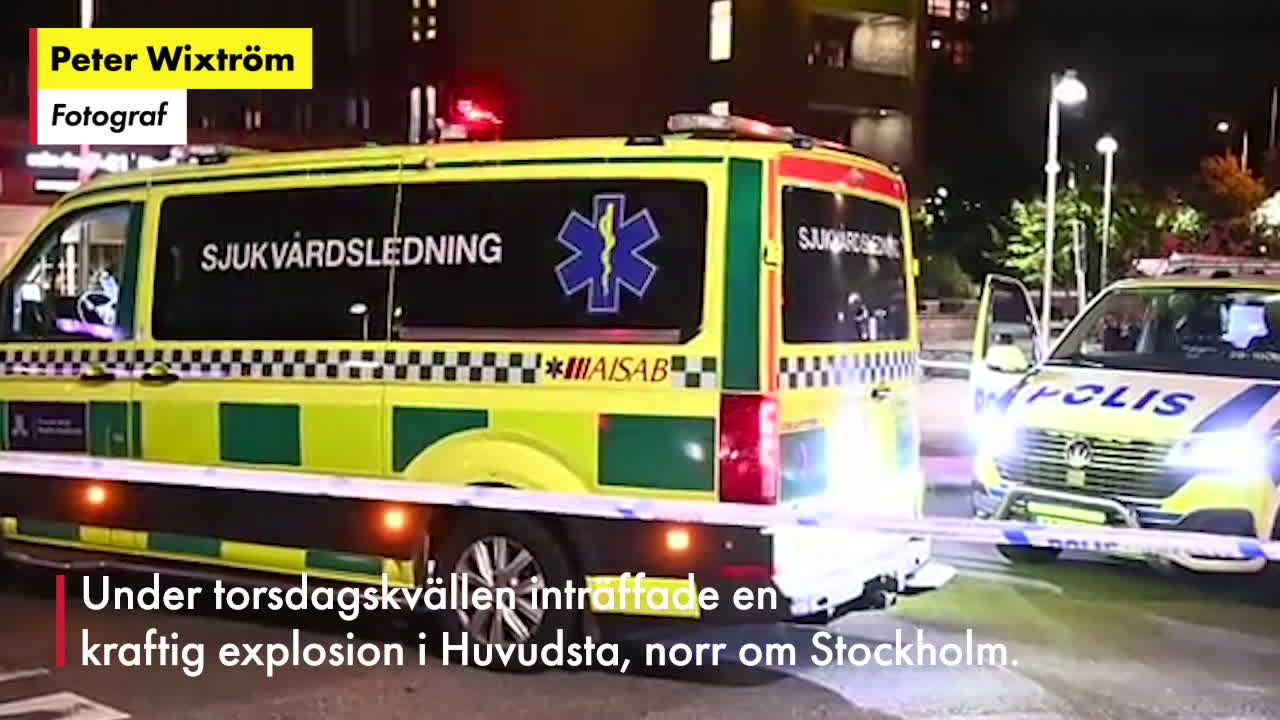 Kraftig explosion i Solna: ”Ingen olycka”