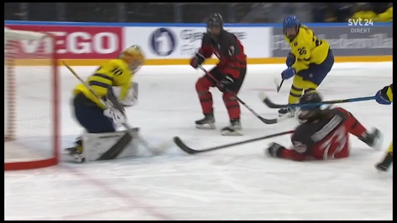 Finalkrossen – se Kanadas tio (!) mål mot Sveriges juniorkronor