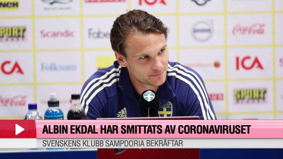Albin Ekdal har smittats av  coronaviruset