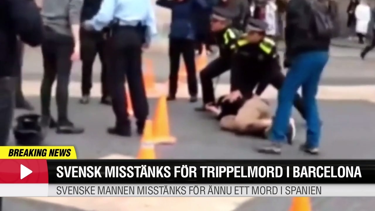 Svensk misstänks för trippelmord i Barcelona