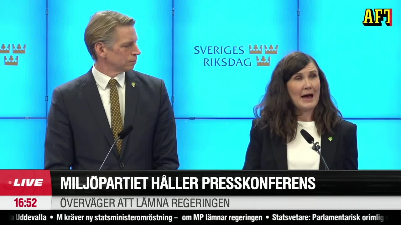 Här lämnar Miljöpartiet regeringen