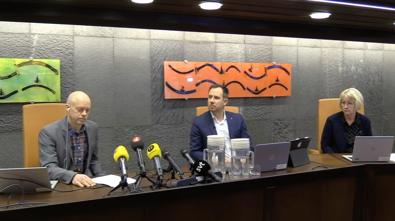 Vetlanda kommun höll pressträff med anledning av attackerna