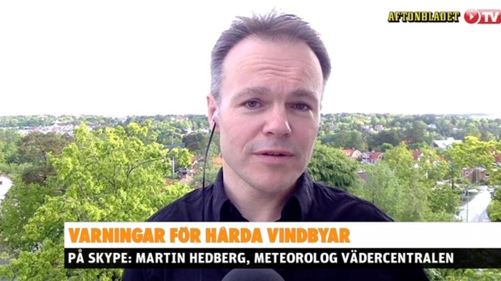 Meteorologen: Varning för hårda vindbyar