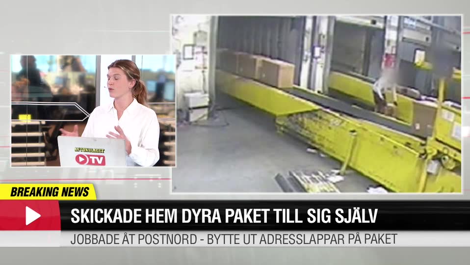 Skickade hem dyra paket till sig själv