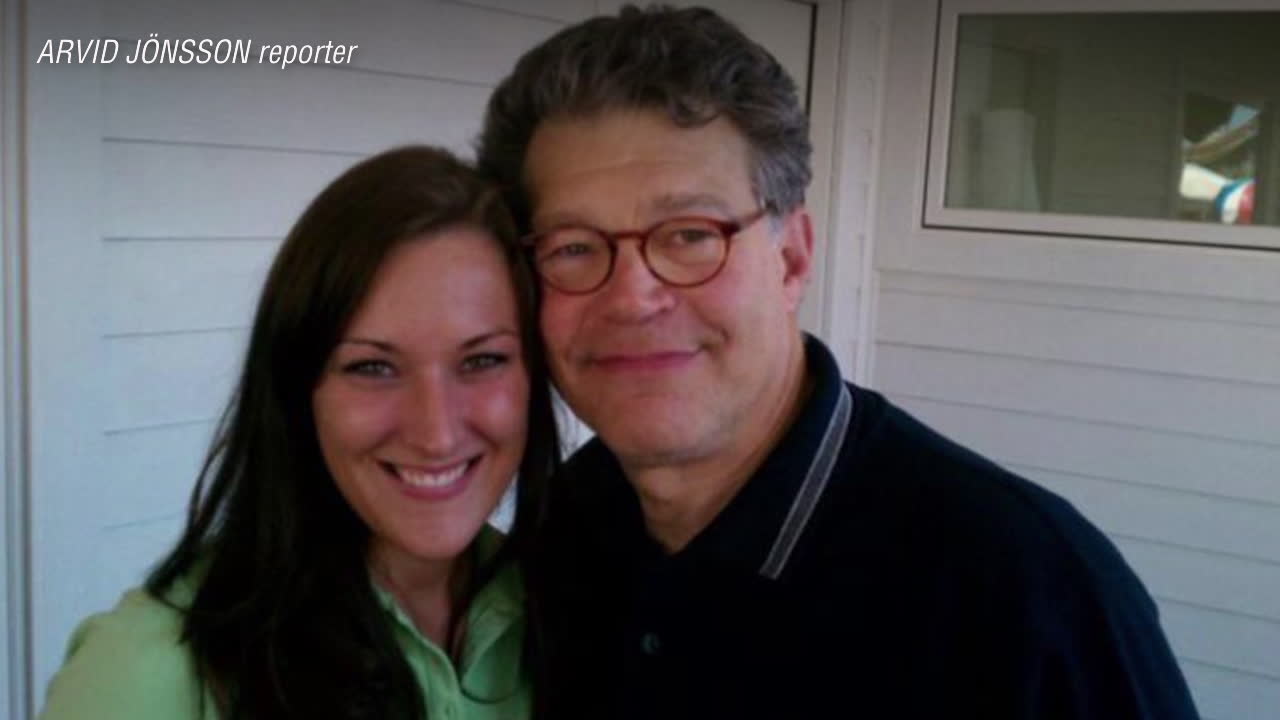 Senatorn tog kvinna på rumpan – medan maken tog bilden