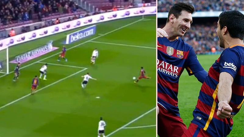 Fyra mål av Suarez – hattrick av Messi