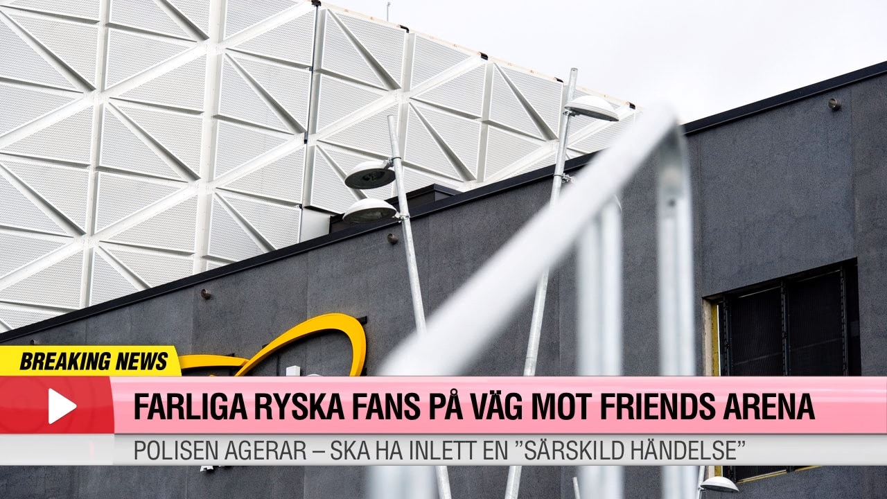 Farliga ryska fans på väg mot Friends Arena