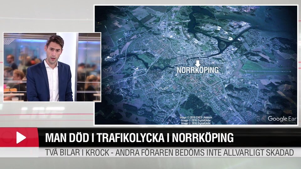 Man död i trafikolycka i Norrköping