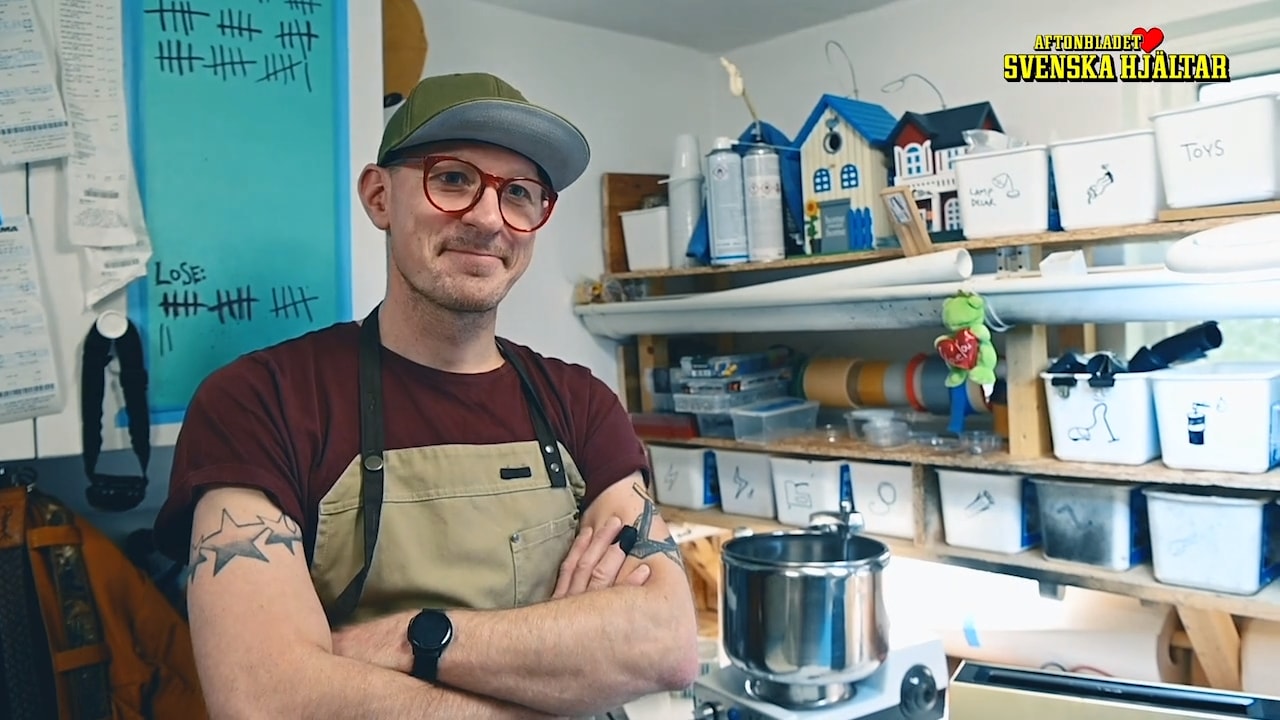 Erik Fröderberg lagar det som är trasigt – helt gratis