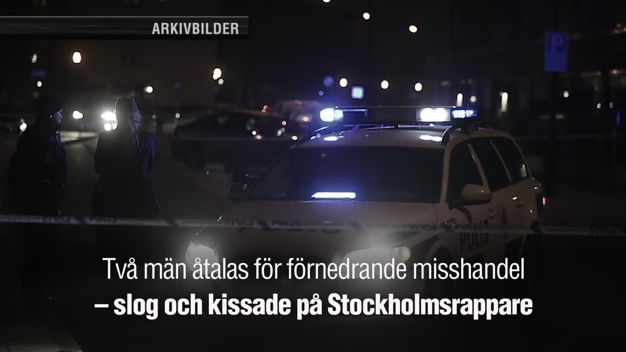 Två män åtalas för misshandel – slog ner och kissade på rappare