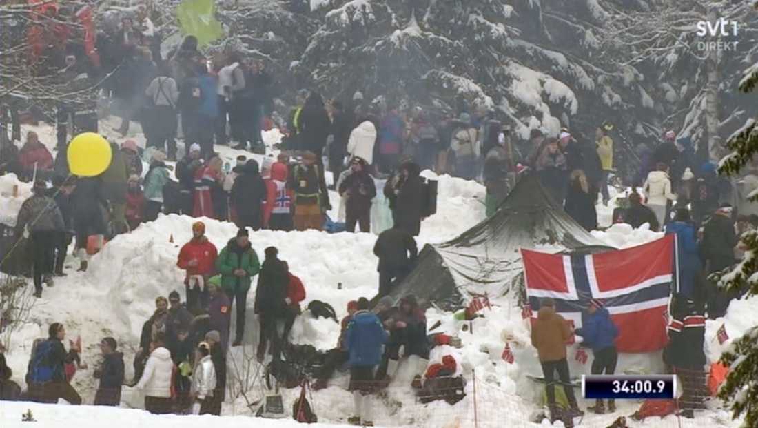 Stort slagsmål vid spåret under klassiska femmilen
