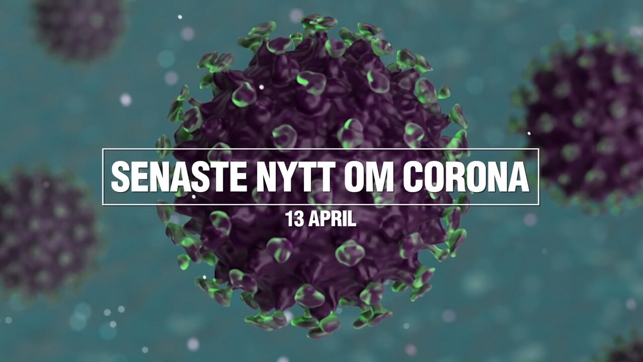 Senaste nytt om coronaviruset 13 april