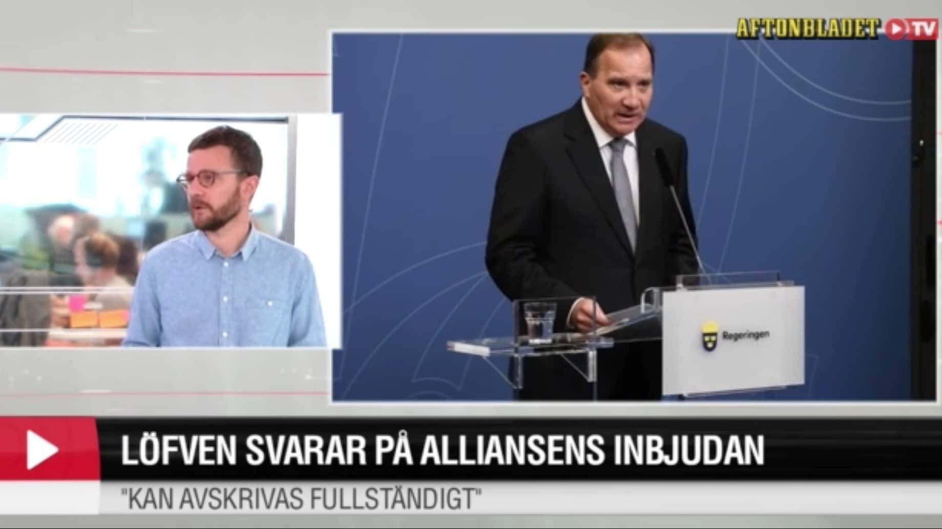 Löfven svarar på Alliansens inbjudan