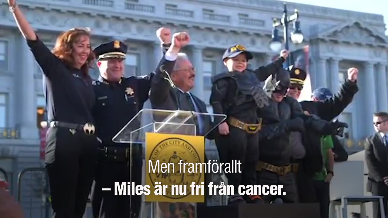 Fem år senare – nu är ”Batkid” fri från cancer