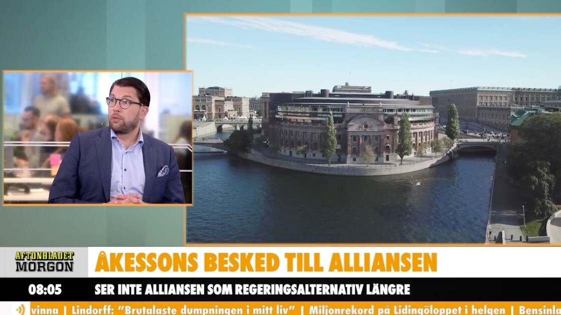 Jimmie Åkesson dömer ut alliansregering: ”Ett dött alternativ"