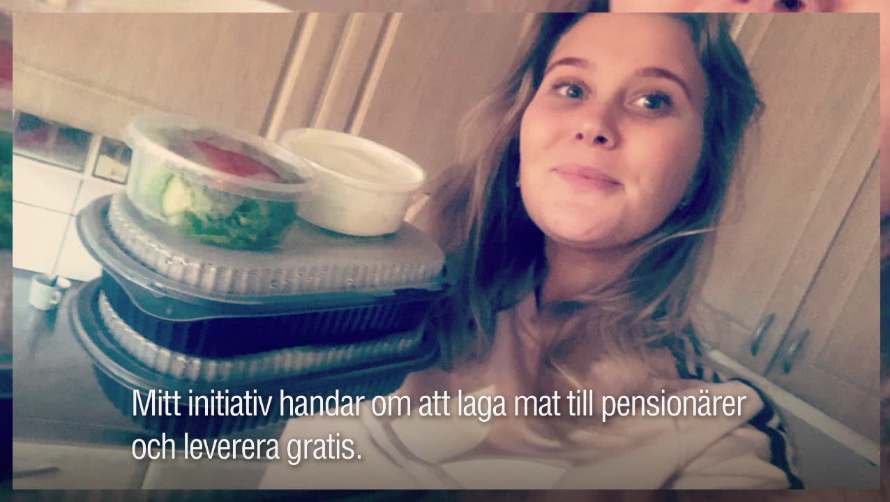 Nathalie lagar mat gratis – till pensionärer