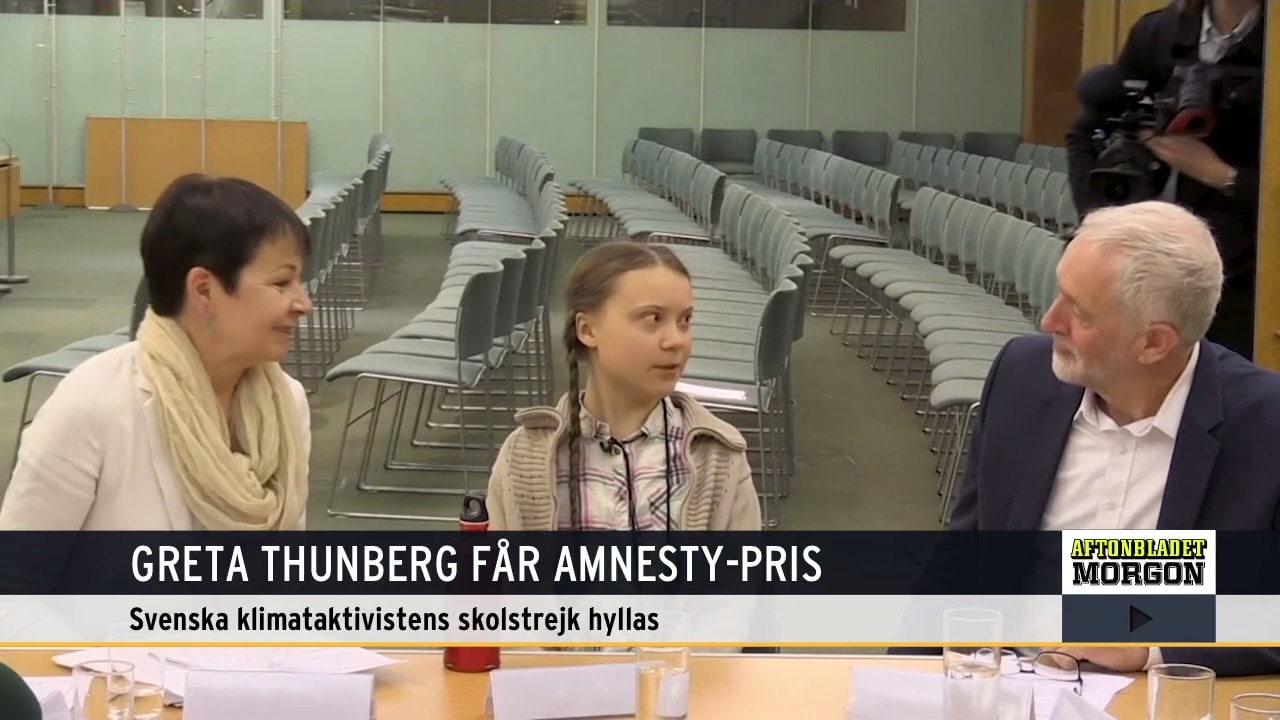 Greta Thunberg får Amnesty-pris