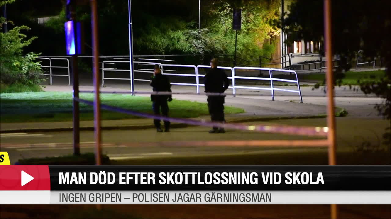 Man död efter skottlossning vid skola