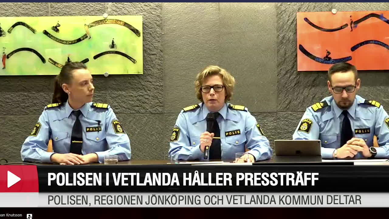 Pressträff: Polisen om attacken i Vetlanda