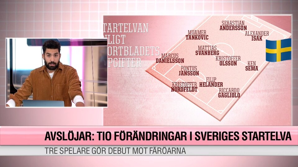 Avslöjar: Tio förändringar i startelvan till Färöarna