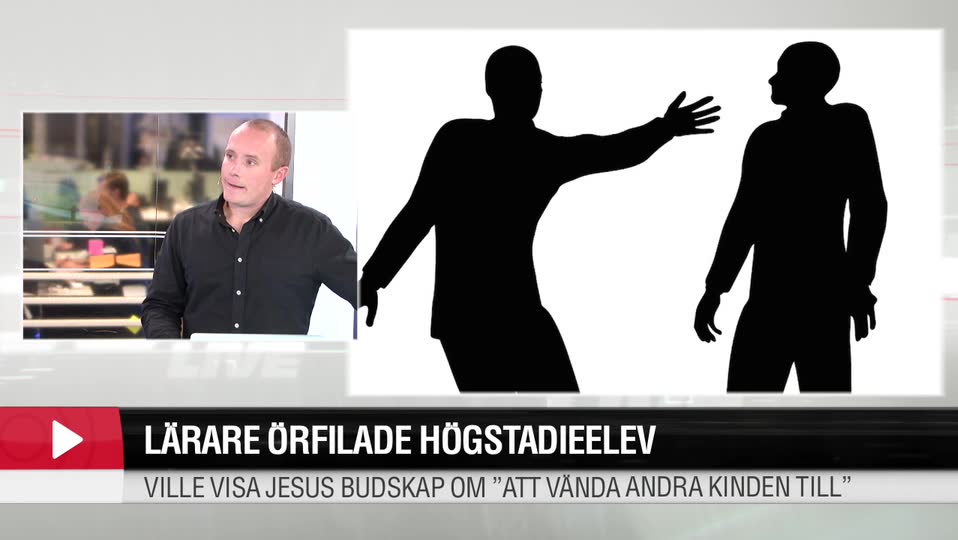 Lärare örfilade högstadieelev