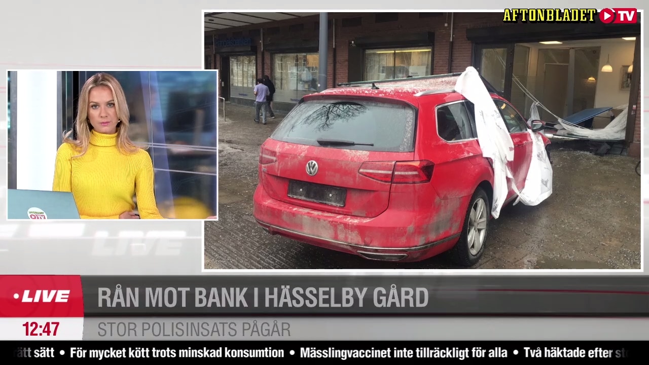 Bankrån utanför Stockholm