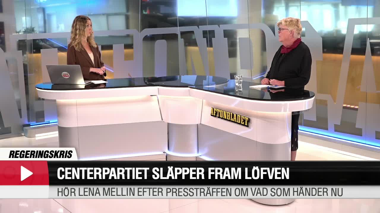 Lena Mellin om att centerpartiet släpper fram Löfven