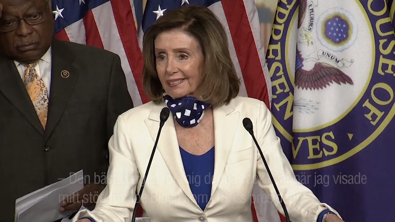 Pelosi försvarar Joe Biden efter övergreppsanklagelser