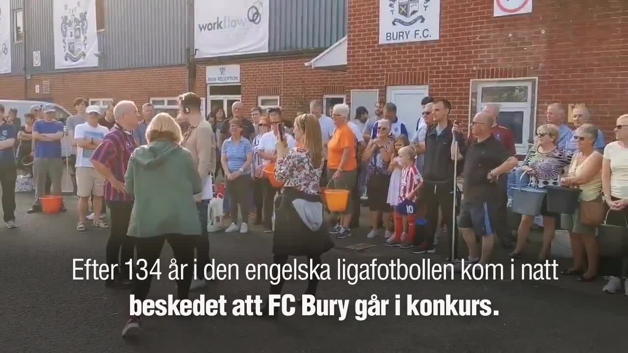 FC Bury i konkurs – hundratals supportar samlades vid arenan