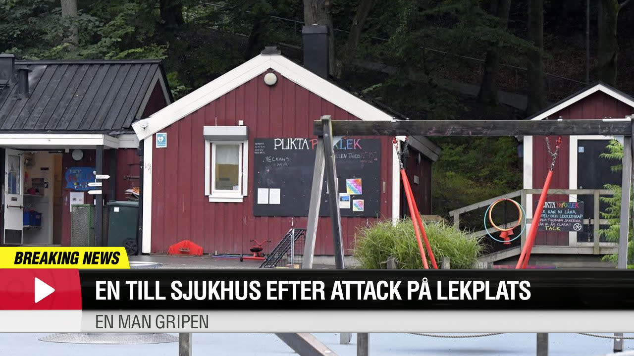 En till sjukhus efter attack på lekplats