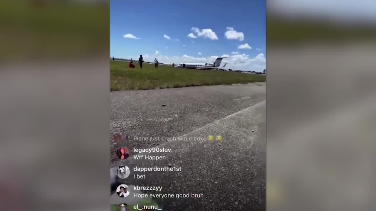 Livesände efter flygkraschen