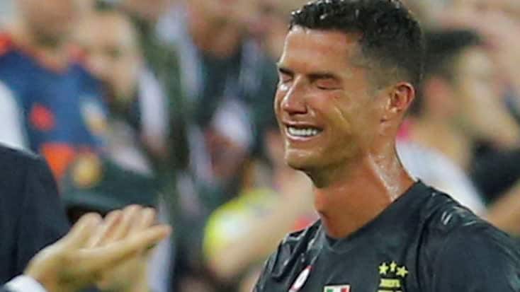 Ronaldo lämnade planen i tårar