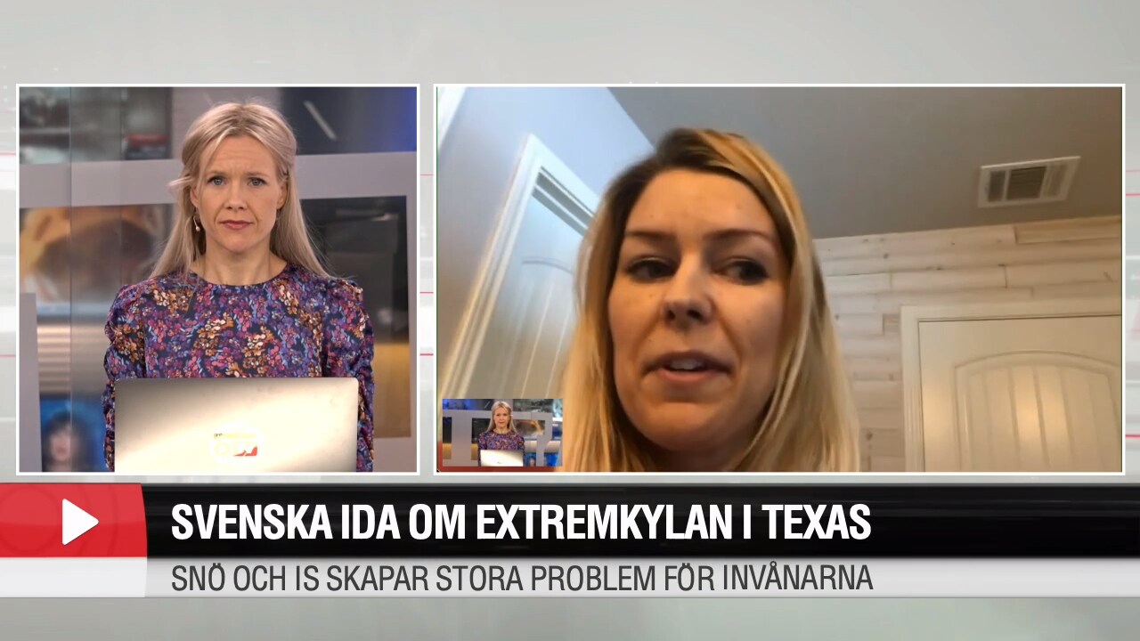 ”Smälter snö för att få vatten” - svenska Ida om extremkylan i Texas