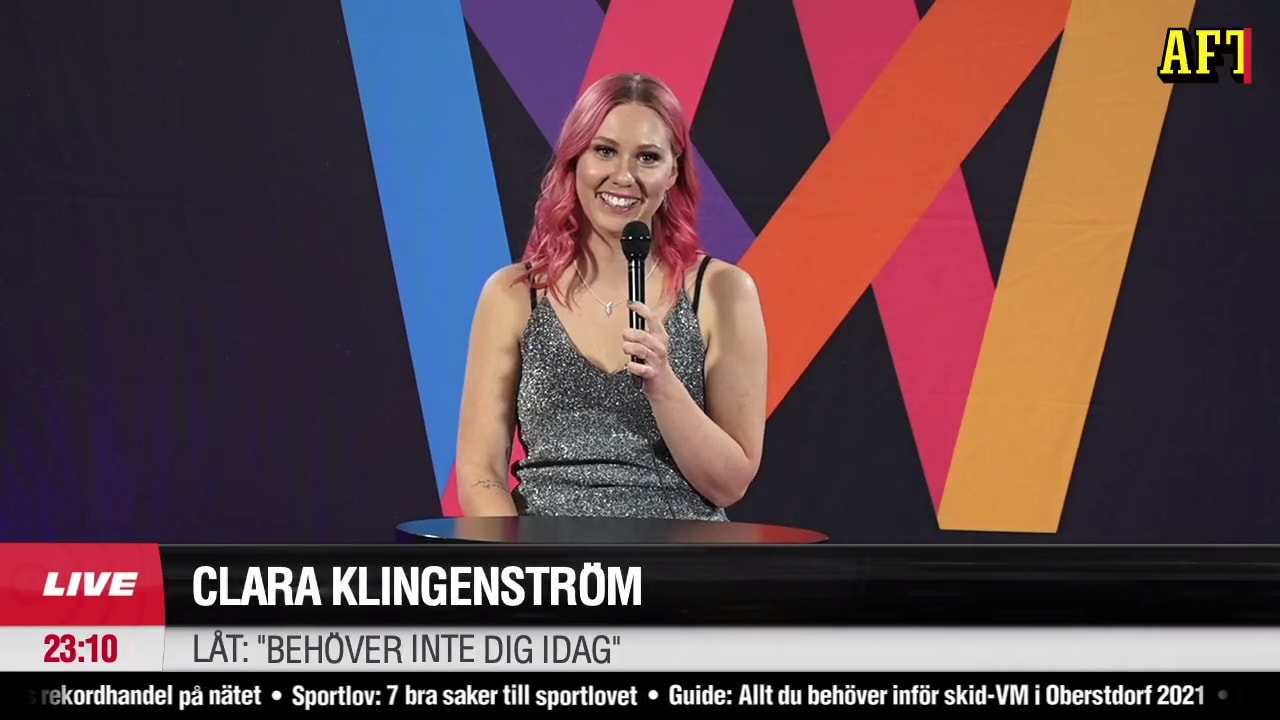 Clara Klingenström blev femma i Melodifestivalen Aftonbladet TV