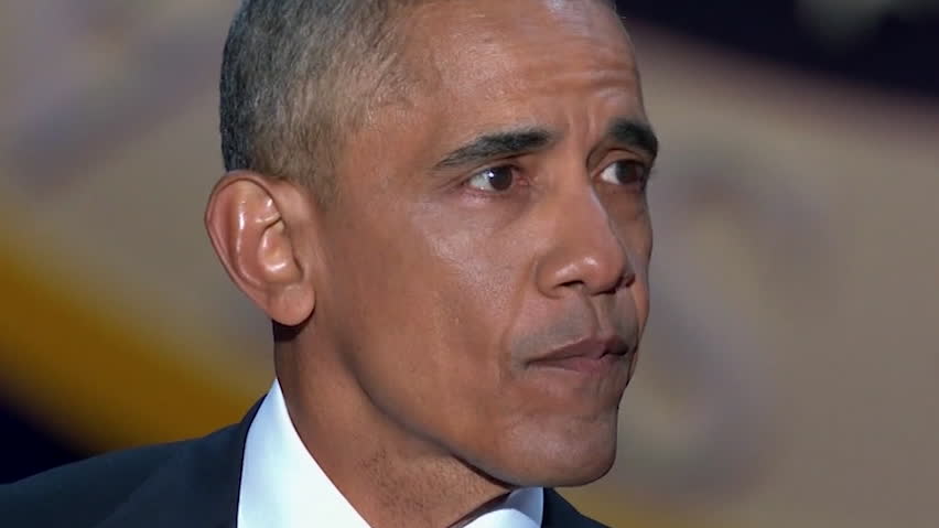 Här blir Obama tårögd