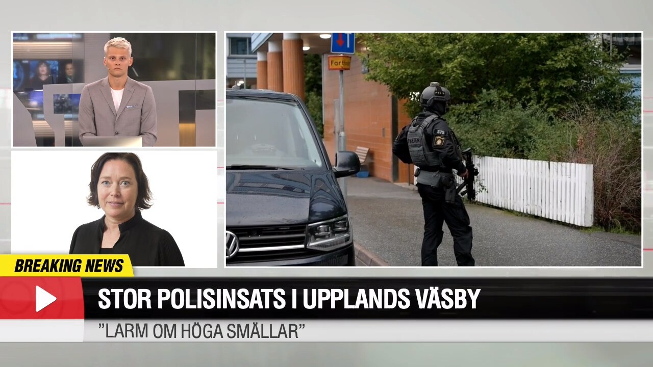 Stor polisinsats i Upplands Väsby