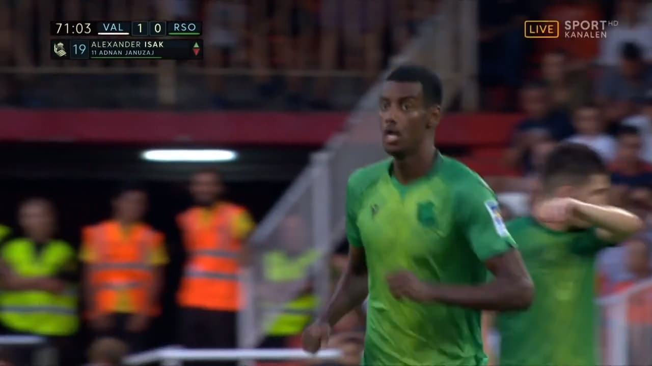 Alexander Isak bakom Sociedads kvitteringsmål