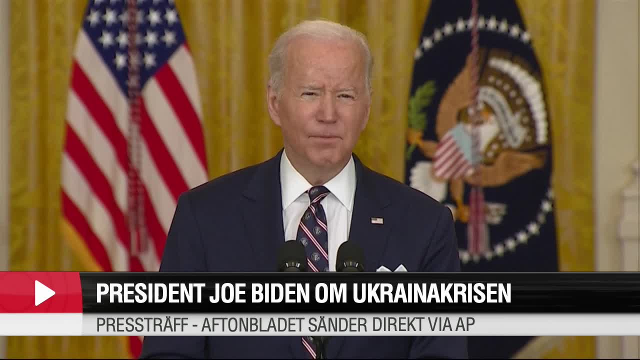 President Joe Biden: Detta är början på en invasion av Ukraina